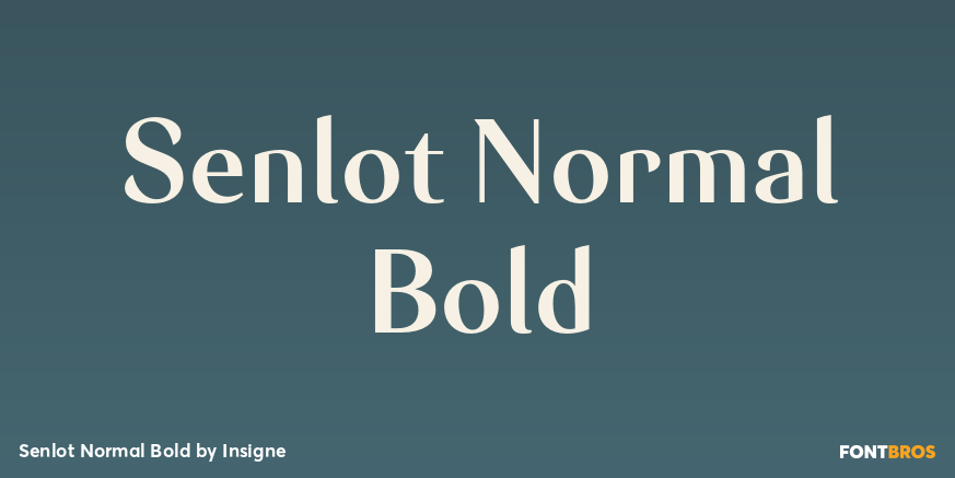Senlot Normal Bold Font Poster #1