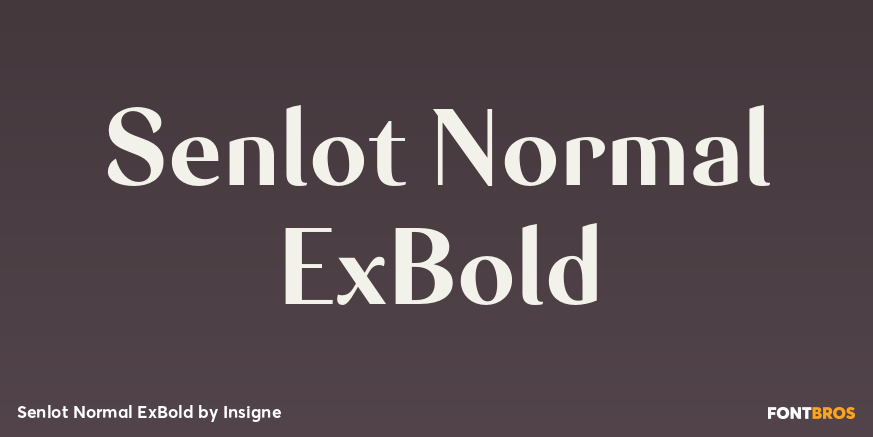 Senlot Normal ExBold Font Poster #1