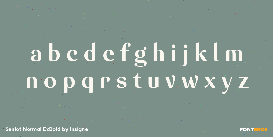 Senlot Normal ExBold Font Poster #1
