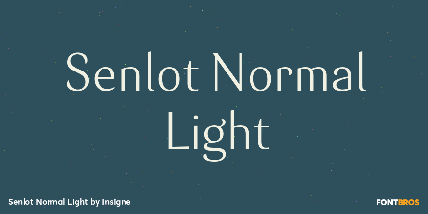 Senlot Normal Light Font Poster #1