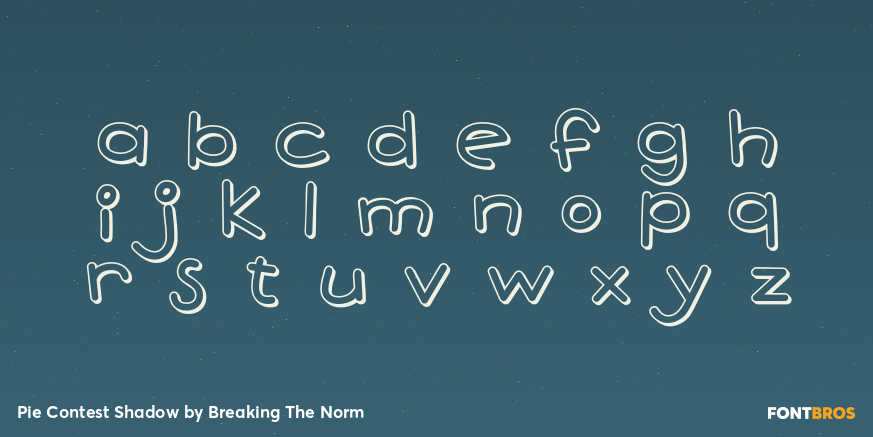 Pie Contest Shadow Font Poster #3