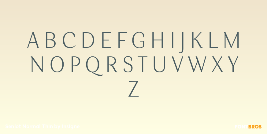Senlot Normal Thin Font Poster #2