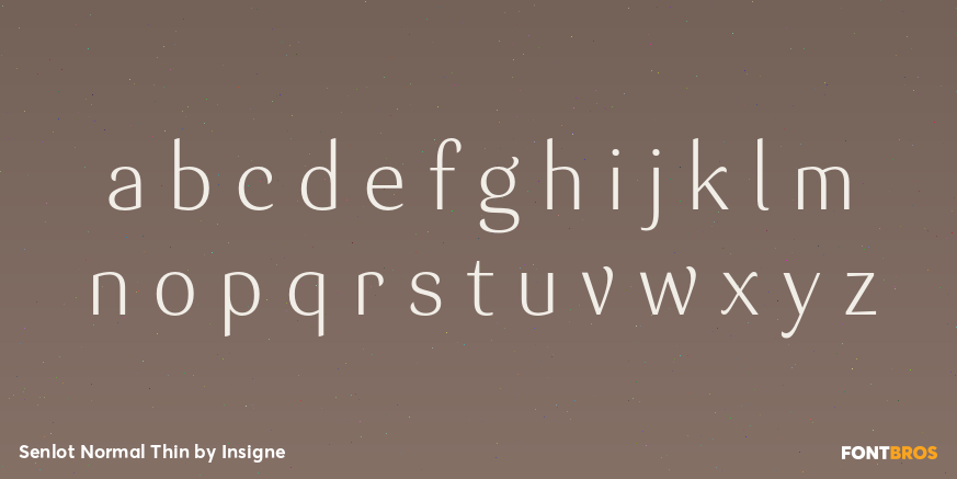 Senlot Normal Thin Font Poster #3