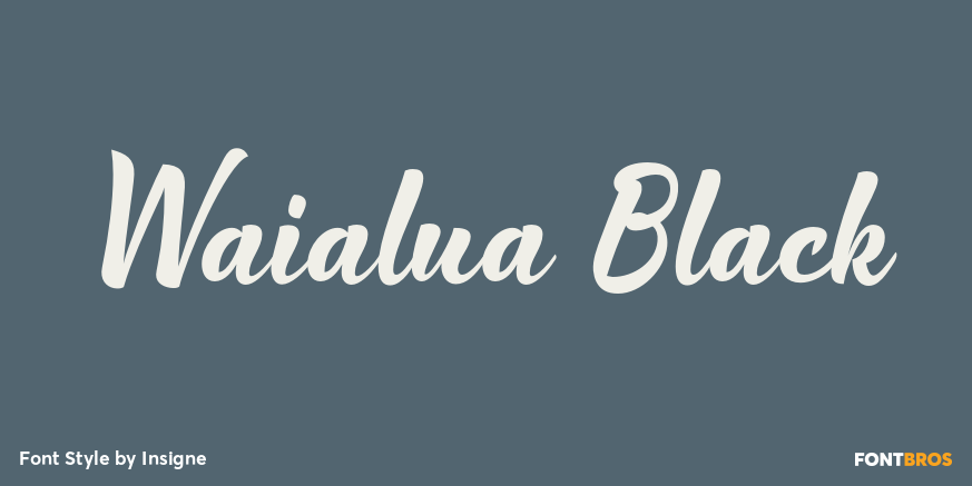 Waialua Black Font Poster #1