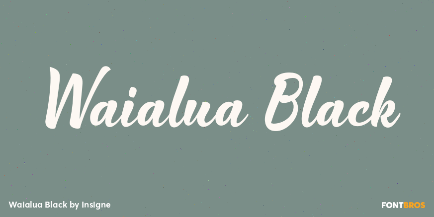 Waialua Black Poster