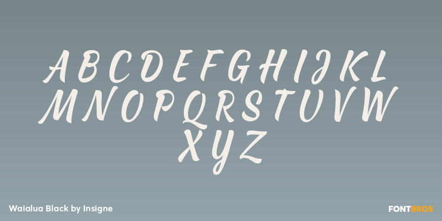 Waialua Black Font Poster #2