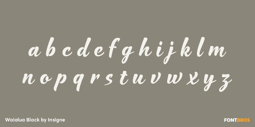 Waialua Black Font Poster #3