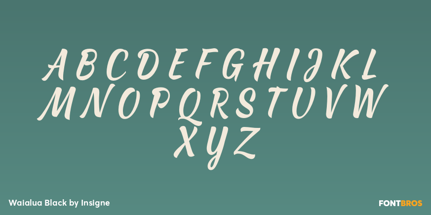 Waialua Black Font Poster #1