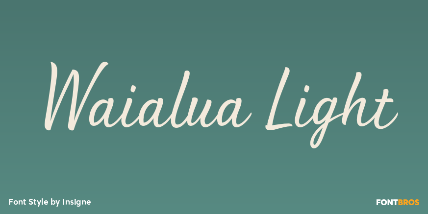 Waialua Light Font Poster #1