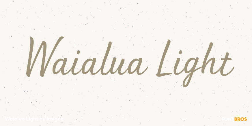 Waialua Light Font Poster #1