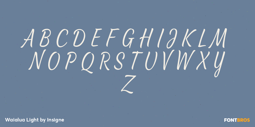 Waialua Light Font Poster #2