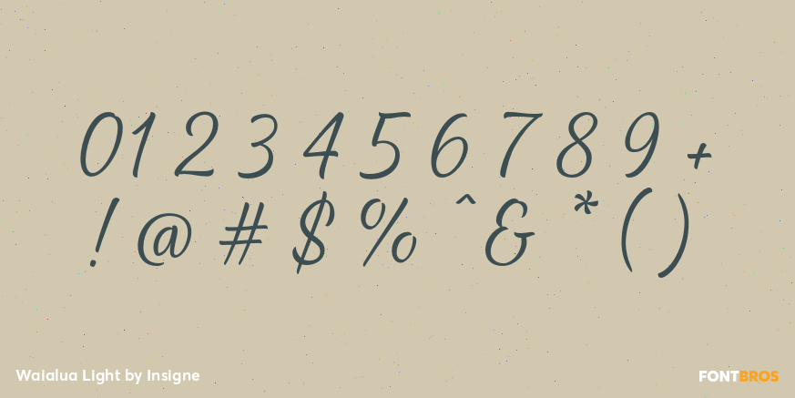 Waialua Light Font Poster #4