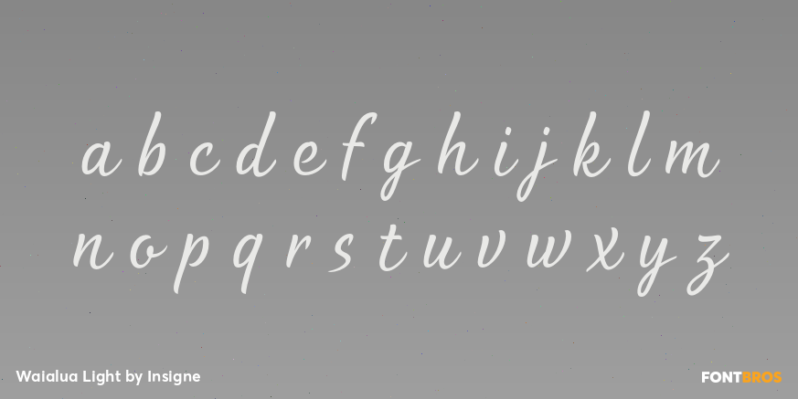 Waialua Light Font Poster #1