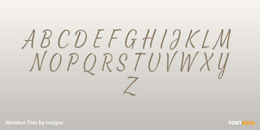 Waialua Thin Font Poster #2