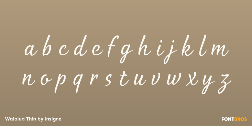 Waialua Thin Font Poster #3