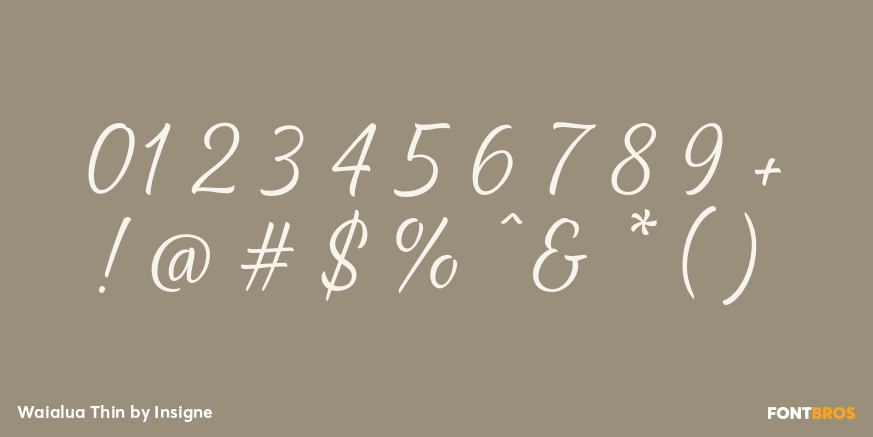 Waialua Thin Font Poster #4