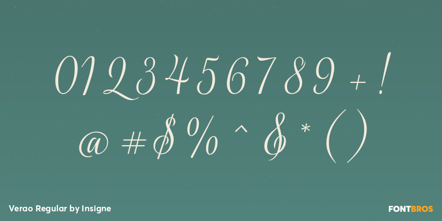 Verao Regular Font Poster #1