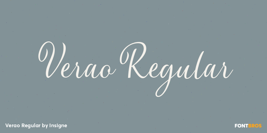 Verao Regular Font Poster #1
