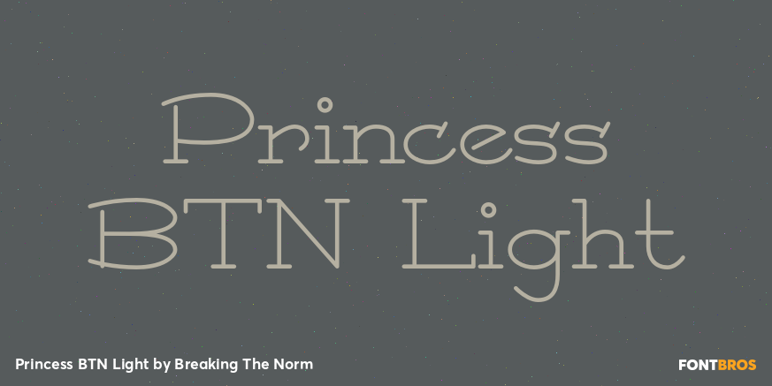 Princess BTN Light Font Poster #1