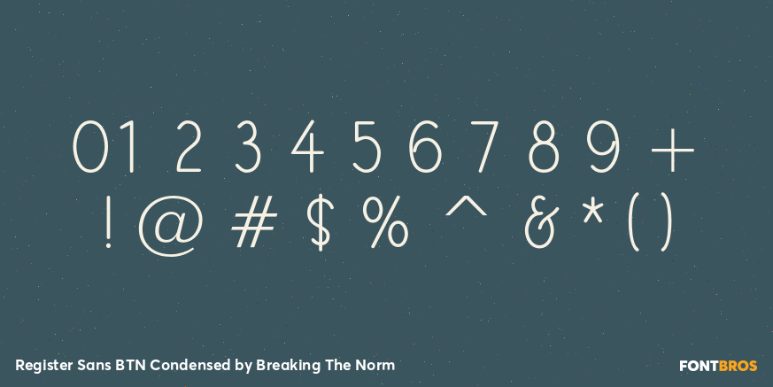 Register Sans BTN Condensed Font Poster #4