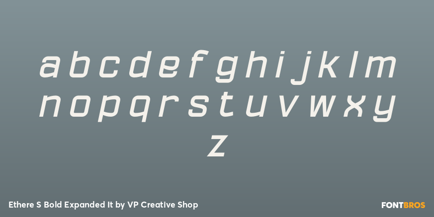 Ethere S Bold Expanded It Font Poster #3