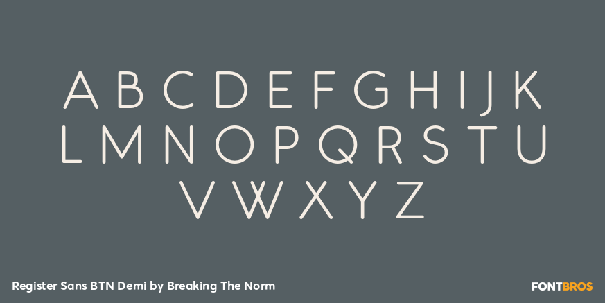 Register Sans BTN Demi Font Poster #2