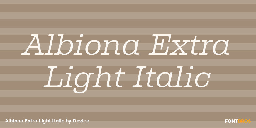 Albiona Extra Light Italic Font Poster #1