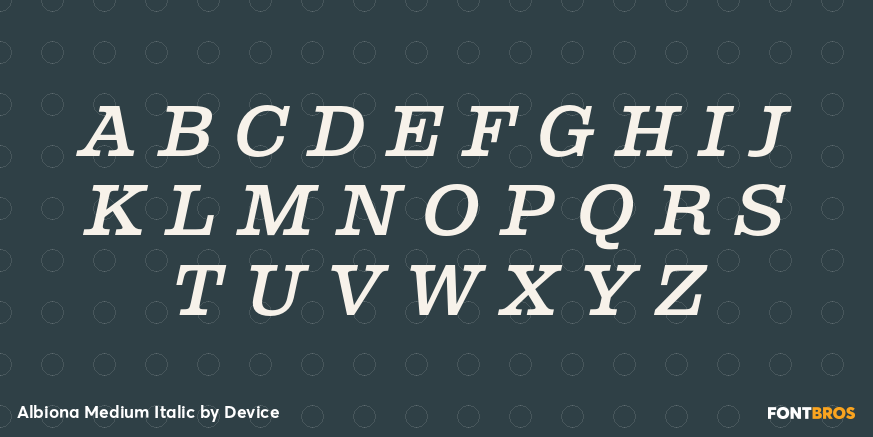 Albiona Medium Italic Font Poster #2