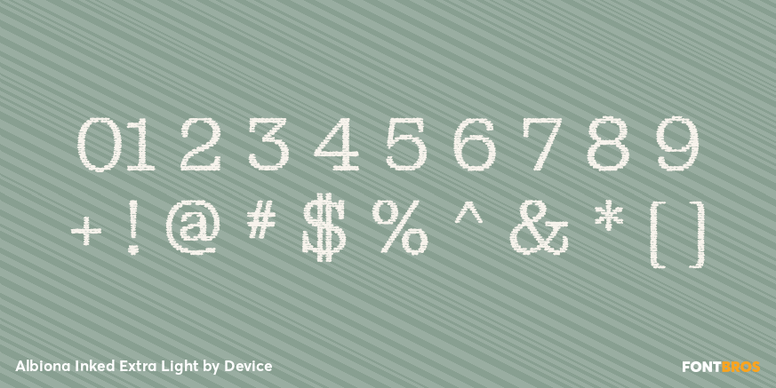 Albiona Inked Extra Light Font Poster #4