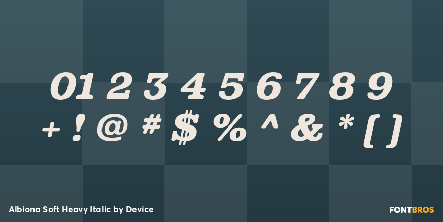 Albiona Soft Heavy Italic Font Poster #1