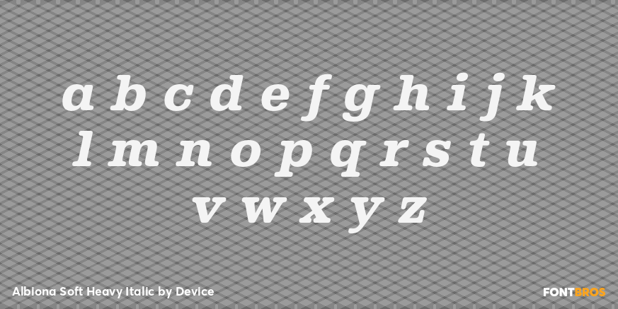 Albiona Soft Heavy Italic Font Poster #1