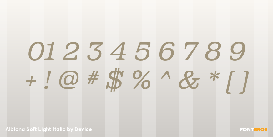 Albiona Soft Light Italic Font Poster #4
