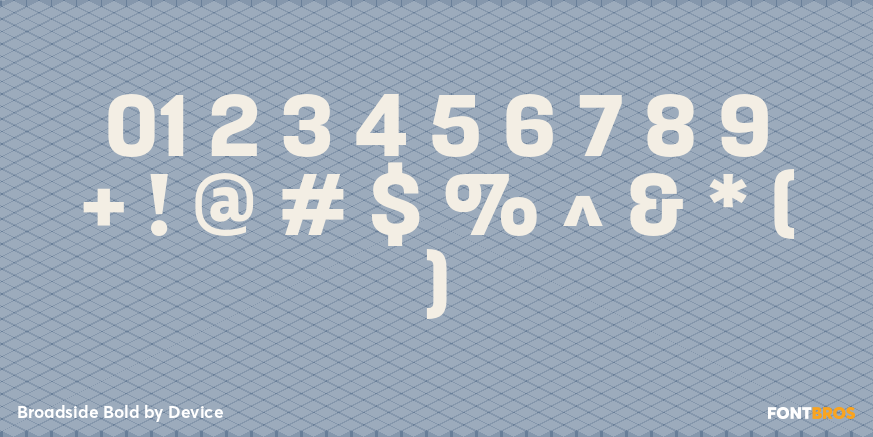 Broadside Bold Font Poster #1
