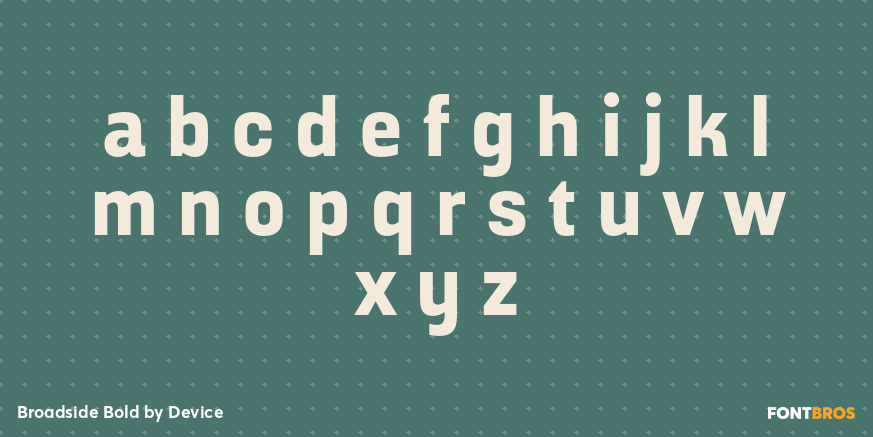 Broadside Bold Font Poster #1