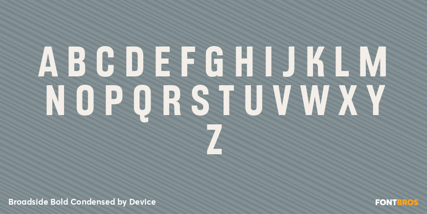 Broadside Bold Condensed Font Poster #2