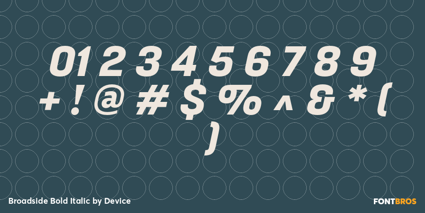 Broadside Bold Italic Font Poster #4