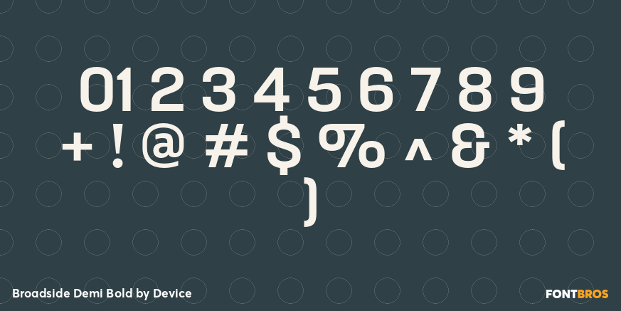 Broadside Demi Bold Font Poster #4