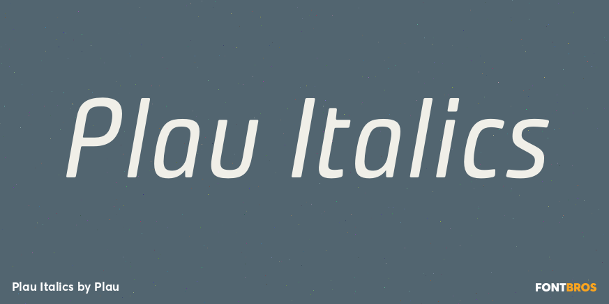 Plau Italics Font Poster
