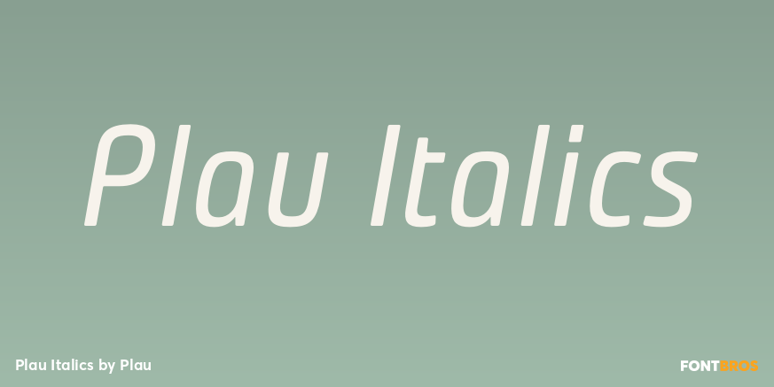 Plau Italics Poster