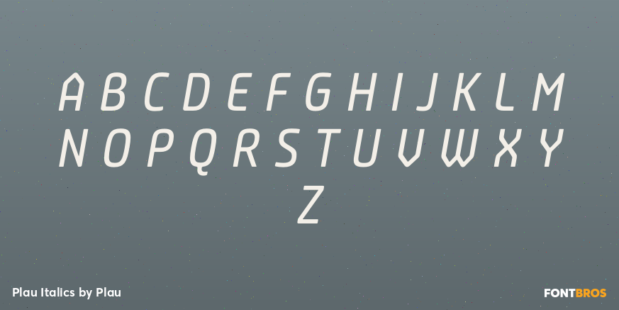 Plau Italics Font Poster #2