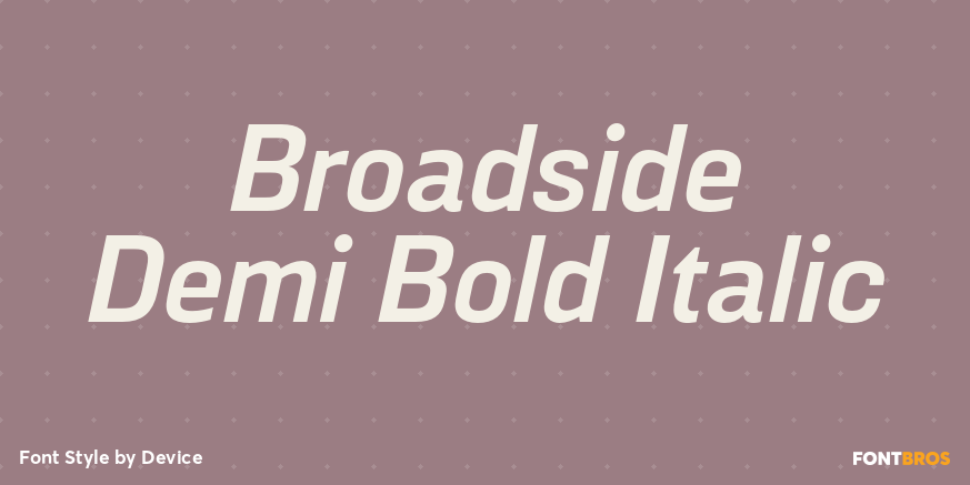 Broadside Demi Bold Italic Font Poster #1