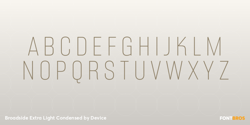 Broadside Extra Light Condensed Font Poster #2