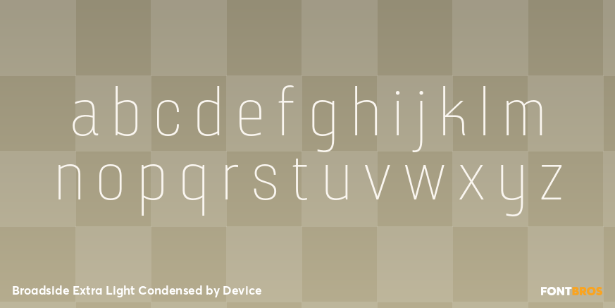 Broadside Extra Light Condensed Font Poster #3