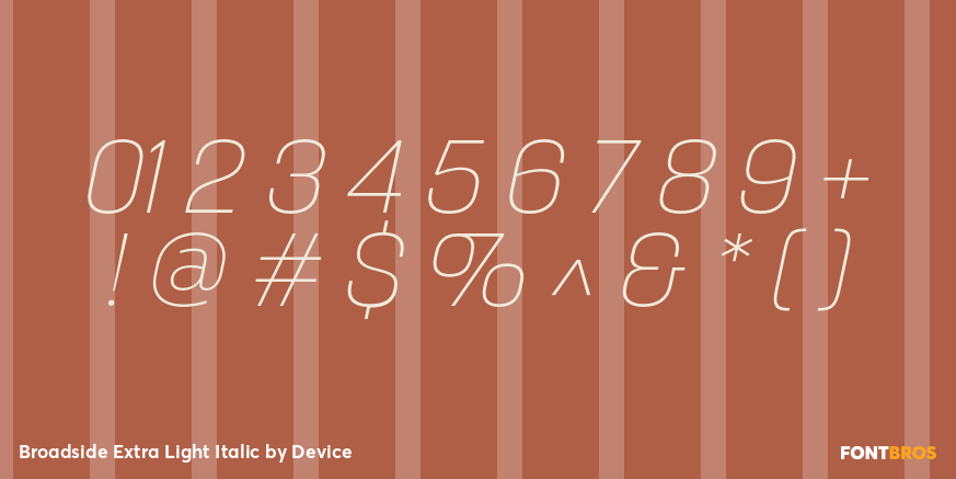 Broadside Extra Light Italic Font Poster #4