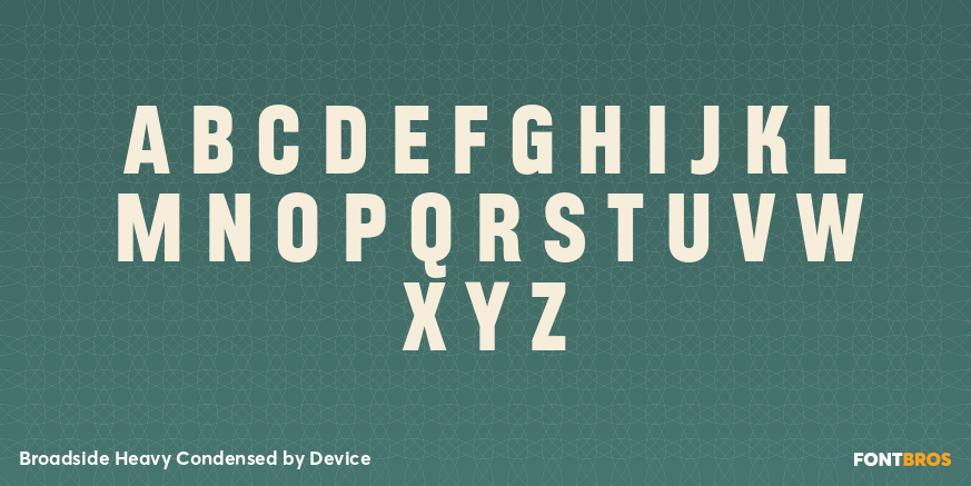 Broadside Heavy Condensed Font Poster #2