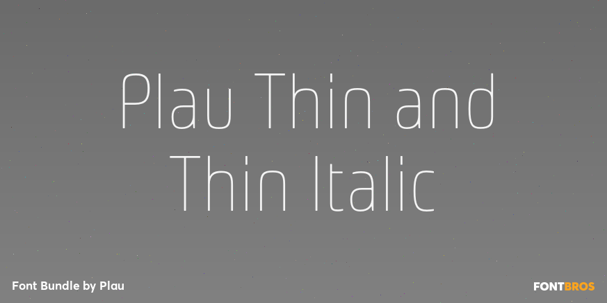 Plau Thin and Thin Italic Font Poster #1