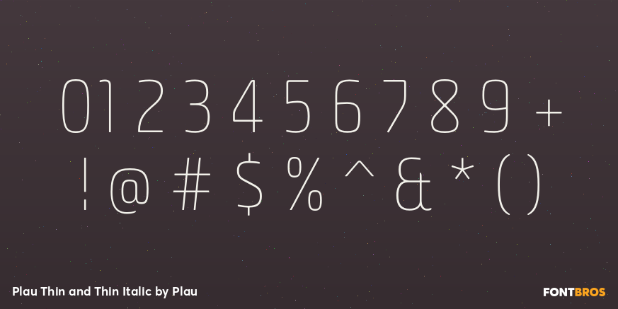 Plau Thin and Thin Italic Font Poster #1