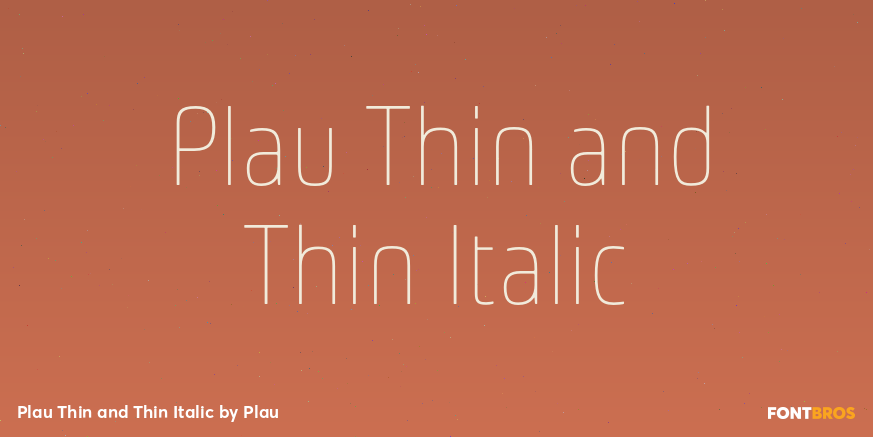 Plau Thin and Thin Italic Font Poster #1