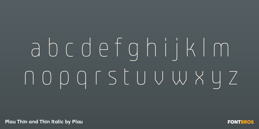 Plau Thin and Thin Italic Font Poster #3
