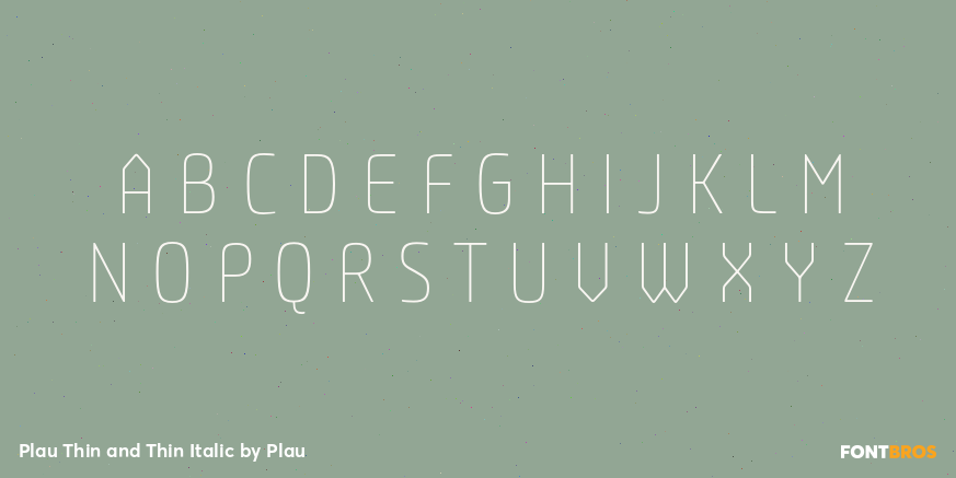 Plau Thin and Thin Italic Font Poster #1